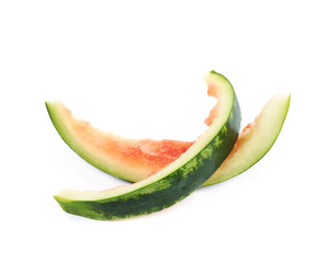 Pile of watermelon rinds isolated