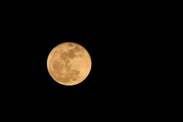 The full moon at night