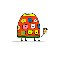 Funny turtle, sketch for your design