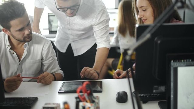 Group of business people meeting around table. 20s 4k.