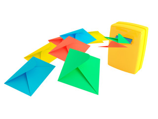 flying letters in the mailbox