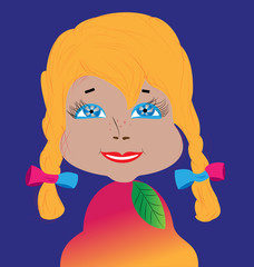 girl doll with expressive eyes and lush hair