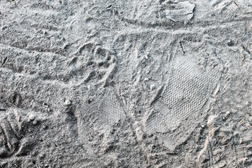 Footstep in the Sand Background