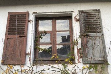 Fenetre d'une maison de mineur en Franche Comté