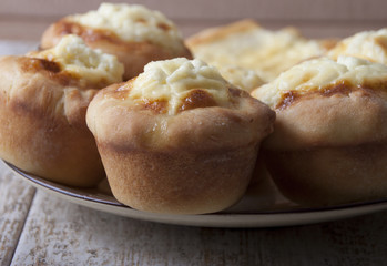    Muffins with stuffing  cheese