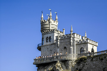 Fototapeta na wymiar Crimea, castle swallows nest, Ukraine, Jalta area