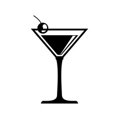 Cocktail glass cup icon vector illustration graphic design