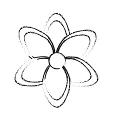 flower icon image black line vector illustration design 