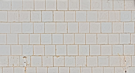 Texture of the old tile wall