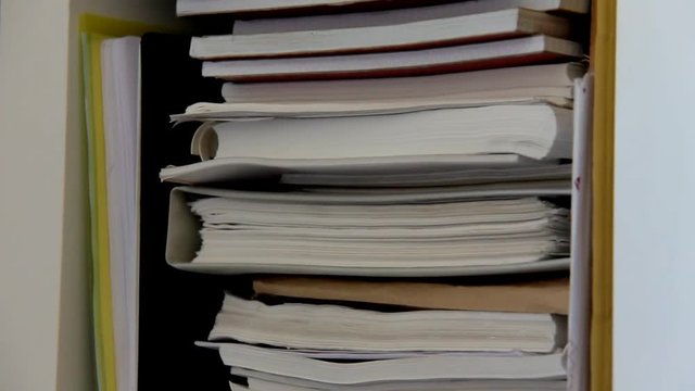 Shelf With Folders For Documents