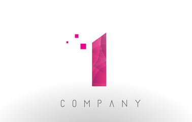 I Letter Logo Design with Purple Dots Pattern.