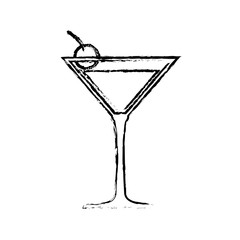 Cocktail glass cup icon vector illustration graphic design