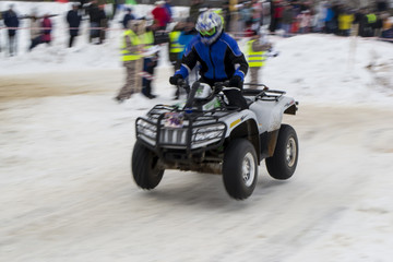 Fototapeta premium winter racing ATV
