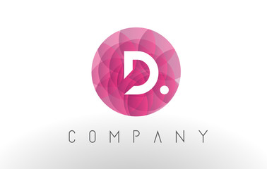Fototapeta premium D Letter Logo Design with Circular Purple Pattern.