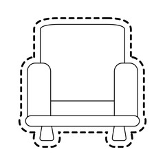 armchair sofa icon image vector illustration design 