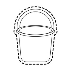 bucket with handle icon image vector illustration design 