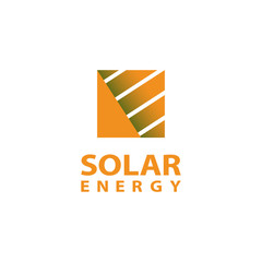 Abstract square sun logo. Solar energy symbol for the brand. Eco energy emblem.