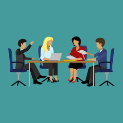 office people flat icon