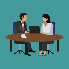 office people flat icon