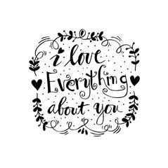 I love everything about you hand lettering.