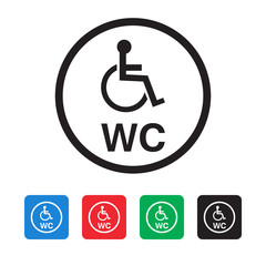 wc disabled wheelchair icon