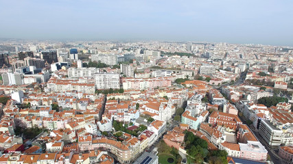 Fototapeta na wymiar Aerial View of Lisbon, Portugal