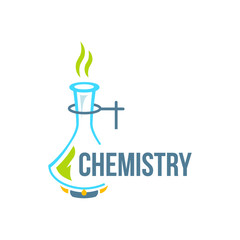 Chemical test tubes icon illustration . Chemistry. The set of chemical icons. Flat style. illustration. Laboratory. Logo.