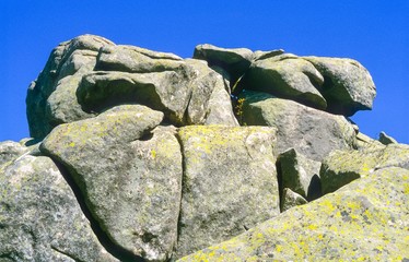 Landschaft bei der Wanderung zum Uomu di Cagna bei Giannuccio, Corse-du-Sud, Korsika, Frankreich, Europa