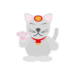 Fototapeta premium maneki neko - cat japanese vector illustration eps 10