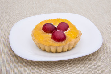 Cake with grape