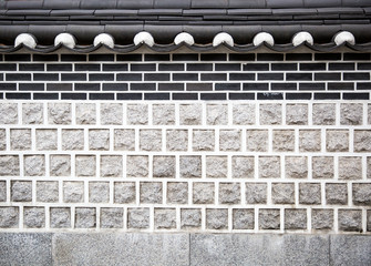 한국 전통 모양의 벽