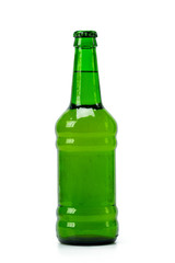 bottle of beer on white background