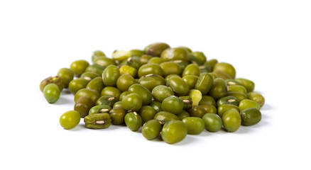 Mung beans isolated on white background