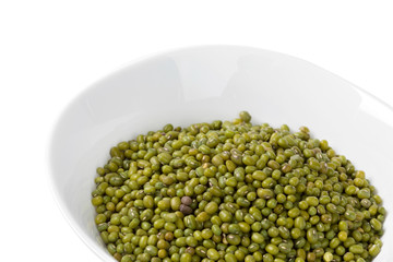 Mung beans isolated on white background