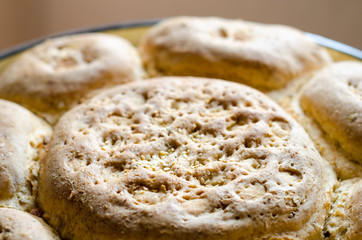 Homemade bread fresh out of the oven