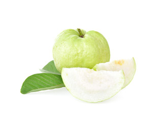 Fresh guava on white background