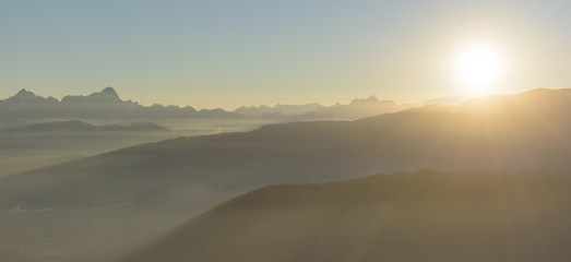 hazy sunset