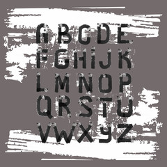 Grunge Alphabet. Handwritten font