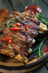 Roasted pork ribs