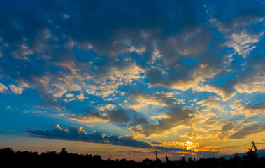  sunset sky and white cloud.