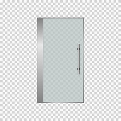 Glass door . Vector illustration