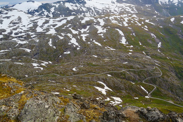 View of the mountain and valley