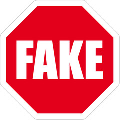 stop fake sign - obrazy, fototapety, plakaty