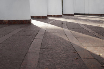 Stone floor of building in neoclassical style
