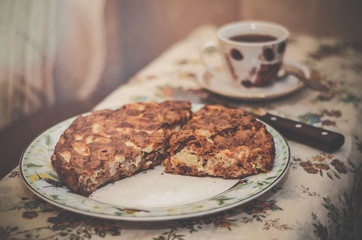 Apple pie on a plate
