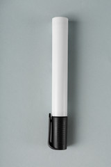Blank black felt pen on grey background