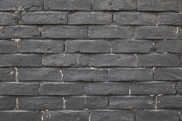 Black  brick wall. background