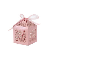Pink box isolated