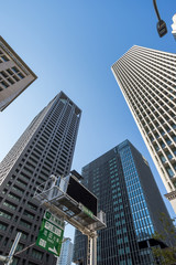 Obraz premium Office buildings in Osaka Japan