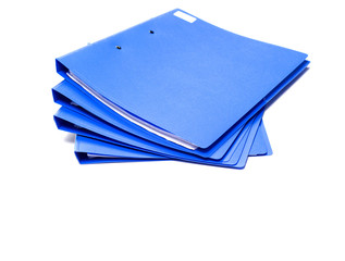 file folder with documents and documents. retention of contracts. isolated white  - copy space